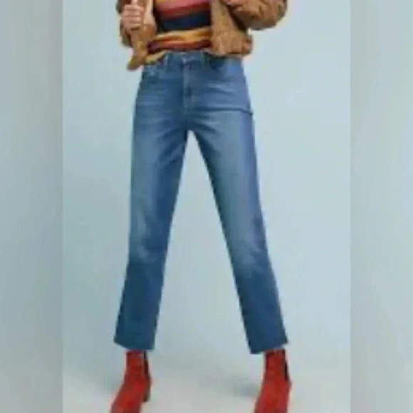 Anthropologie Ella Moss High Rise Straight Leg Jeans - Picture 1 of 10